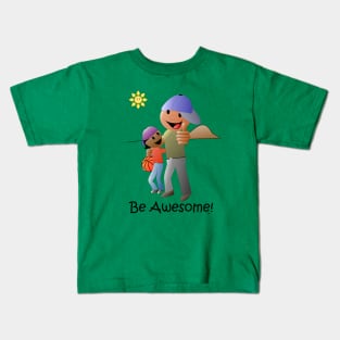 Be Awesome Cartoon Kids T-Shirt